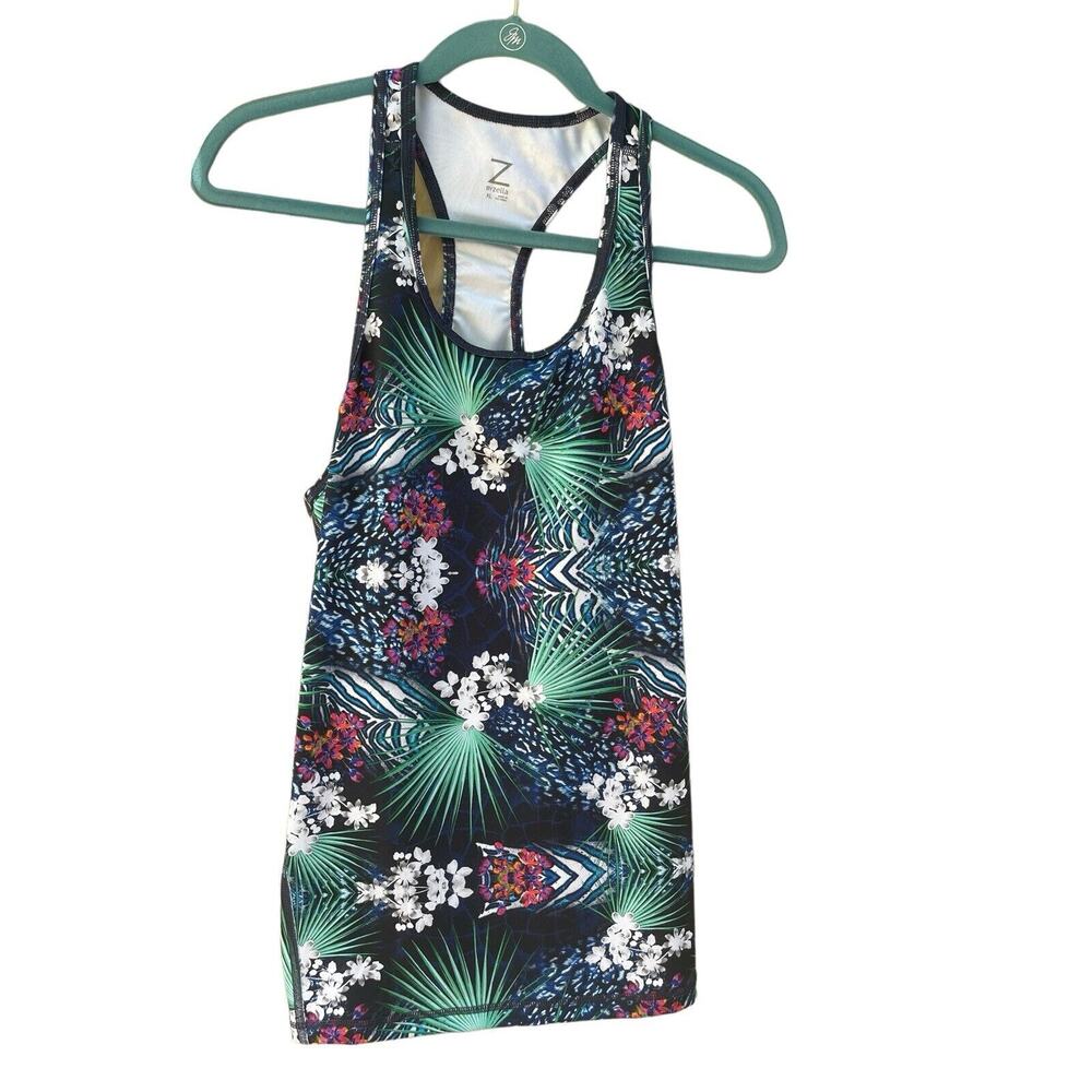 Z ByZella Tank Top Women’s XL Tropical Print Stretchy‎ Sporty